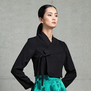 Modern Hanbok Jeogori: Traditional Korean Top - Munyeommusang 2colors TETEROT SALON 무념무상