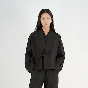 UNISEX Korean Modern Hanbok Jacket: Pure Cotton Magoja Style 2colors TETEROT SALON 구한말 마고자
