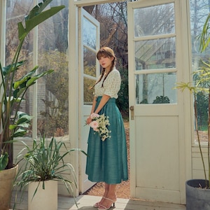 Women&#39;s Wrap Skirt Korean Modern Hanbok Skirt TETEROT SALON Traditional Skirt Traditional cabbage 전통 배추
