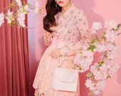 TETEROT SALON Women 39 s Dress Floral Mini Short Dress Hanbok Korean Party Vintage Retro Dresses 미니 민들레