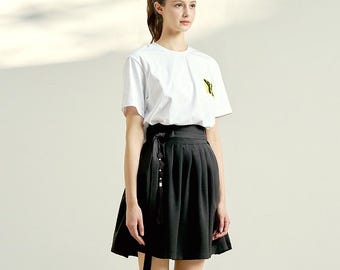 a minimalist modern hanbok-style, High waist Wrap skirt TETEROT SALON 단비 미니 허리치마