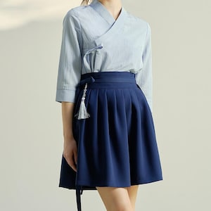 Women&#39;s Wrap Skirt, High waist skirt Korean Hanbok Mini skirt TETEROT SALON Danbi 4colors 단비 미니 허리치마