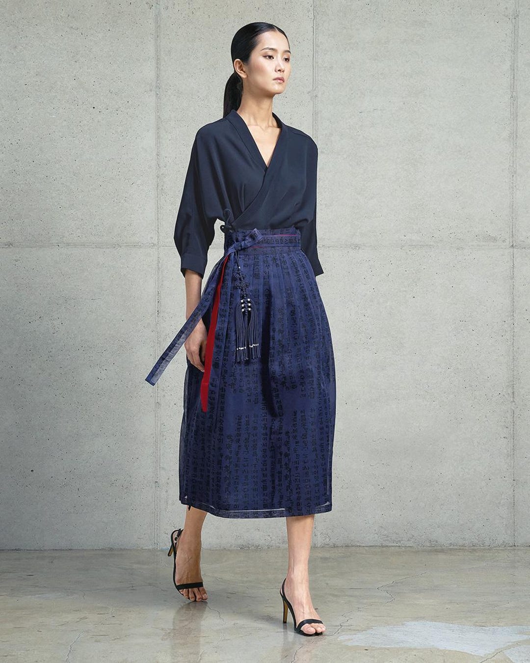 Korean Modern Hanbok Skirt Women's Traditional Wrap Skirt TETEROT
