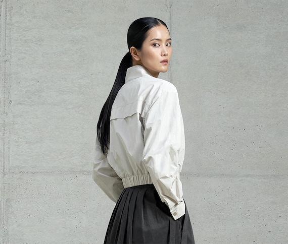 Modern Hanbok Crop Jacket Retro Bomber jacket kpop BTS Shirt Street Fashion TETEROT SALON Sunset Jacket 해몰이 자켓