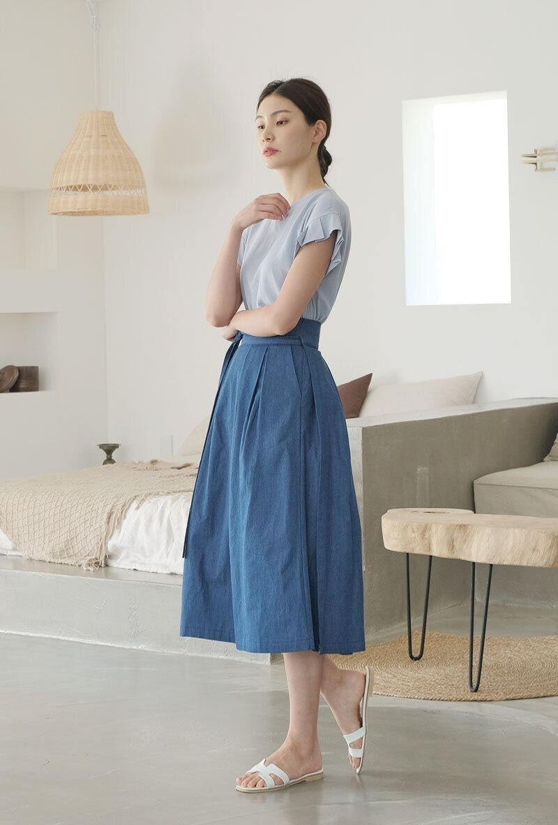 Women's Wrap Skirt Hanbok Korean Midi Skirts, TETEROT SALON