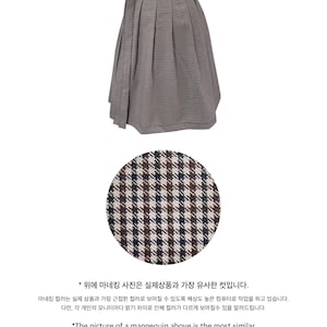 Women's Clothing Mini Wrap Skirt,Brown Check Mini Skirts,Korean K-pop Modern Hanbok style, TETEROT SALON Mini Shepherd T1H06A045 image 8