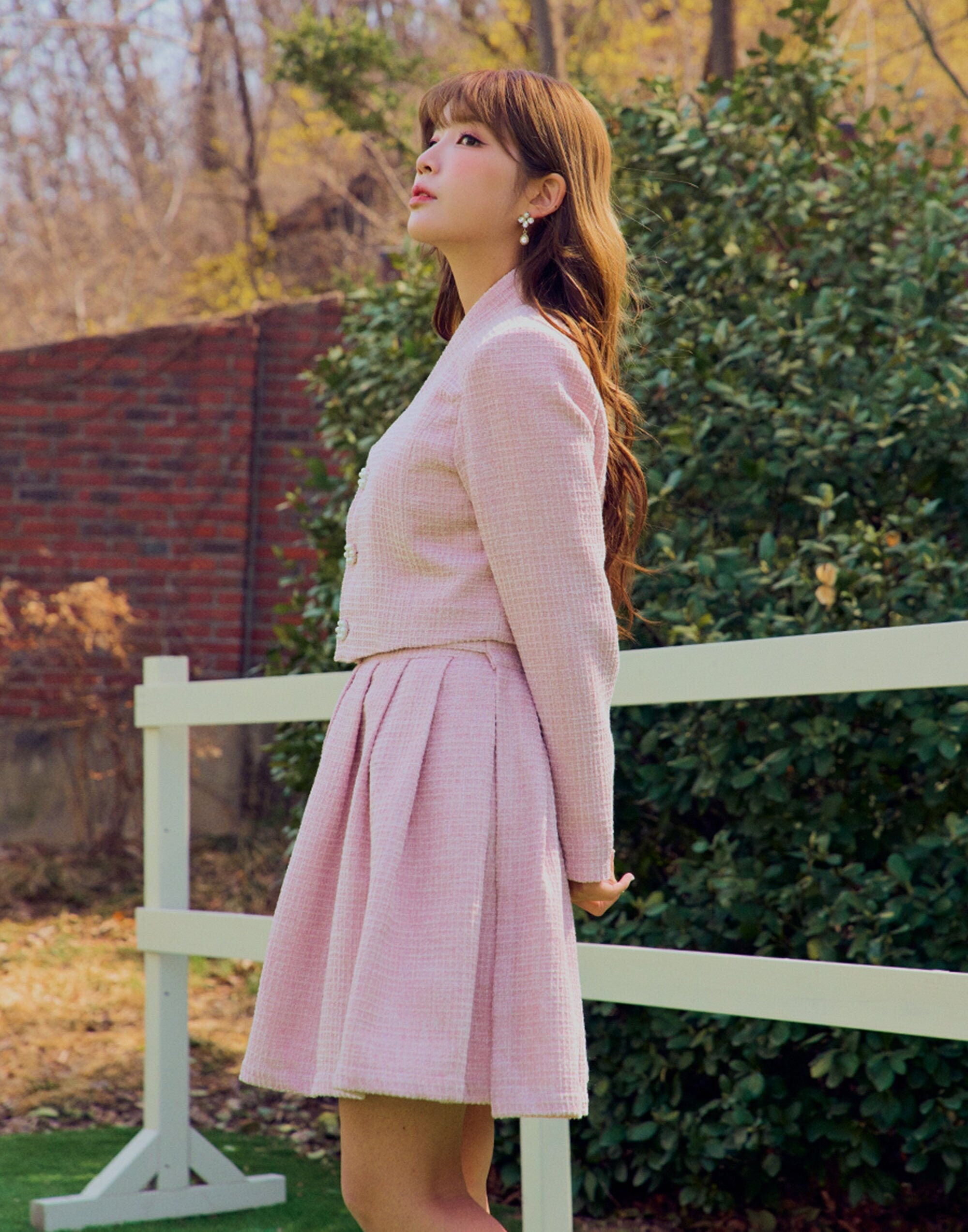 Women's Wrap Skirt Hanbok Korean Vintage Party Tweed Mini Skirt