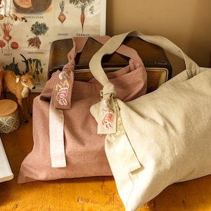 Cotton Tote Bag TETEROT SALON Peony Butterfly Daily (8 Colors) 모란나비 가방 T1J10A042