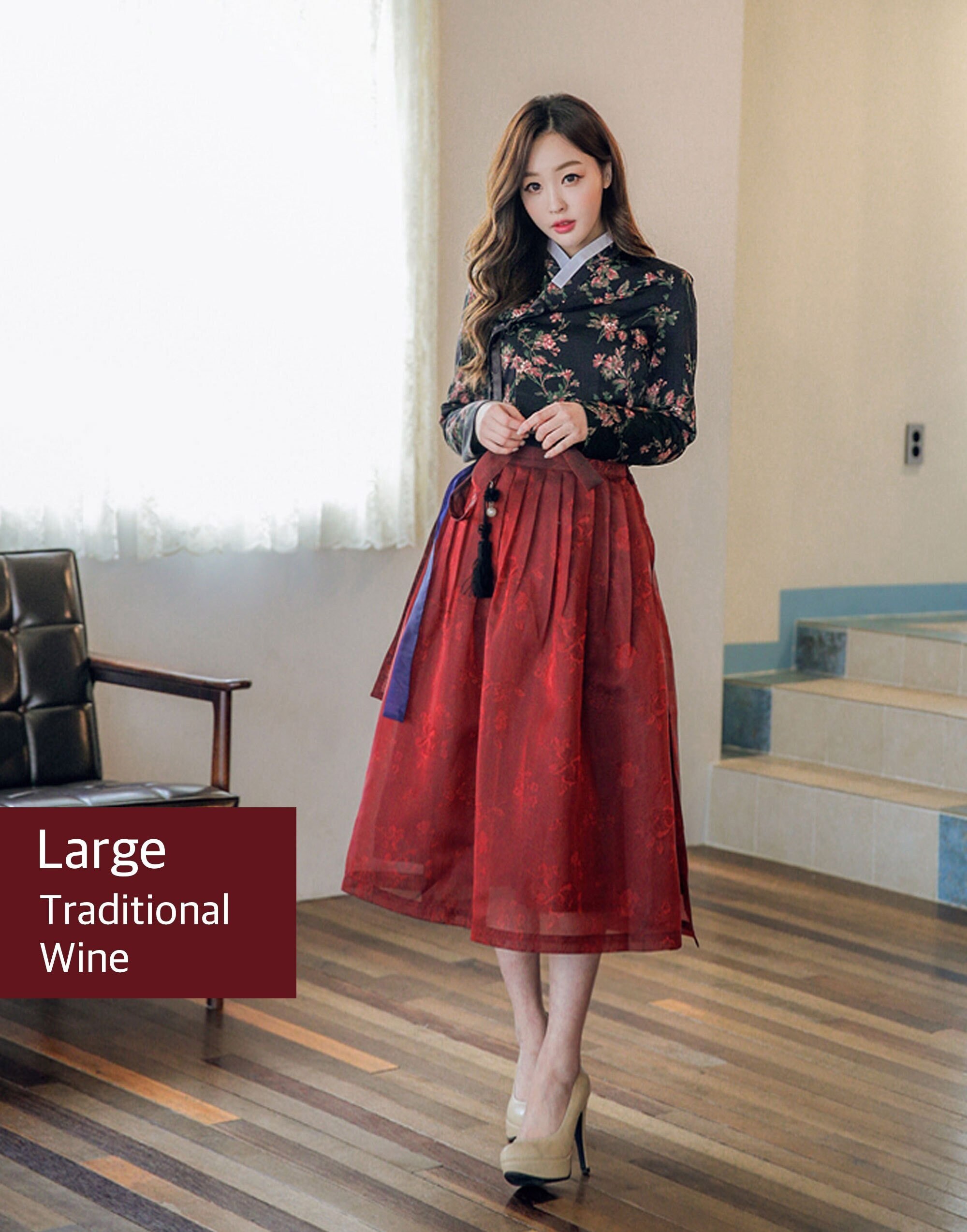 Large Size-korean Modern Hanbok Skirt Women's Traditional - Etsy Australia