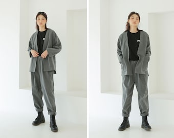 Cotton Pants for Unisex Modern Hanbok kpop bts Street Fashion wide leg pants harem pants TETEROT SALON Modooui Pants Gray 모두의 바지 회색