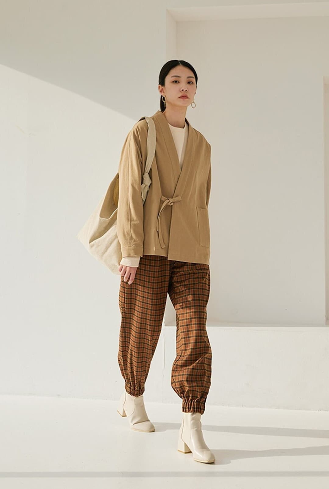 Modern Hanbok Loose Fit Jacket, Oversized Cotton Jacket Kpop Bts