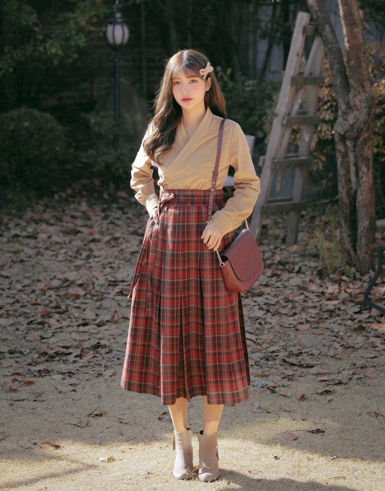 Women's Wrap Skirt Hanbok Korean Vintage Party Maxi Midi | Etsy