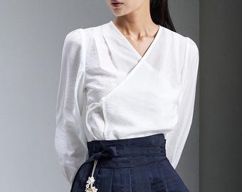 Modern Korean Hanbok Blouse, TETEROT SALON Jeoksam Blouse - 3colors 적삼 블라우스