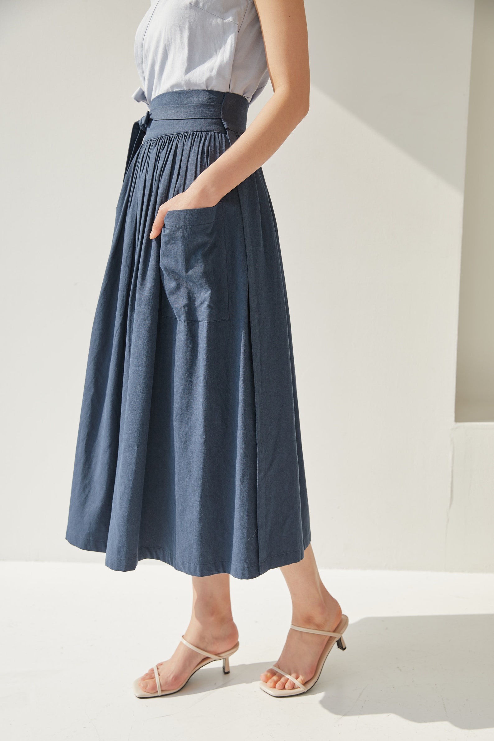 Modern Hanbok Skirt Women's High Waist Wrap Skirt Deep - Etsy UK