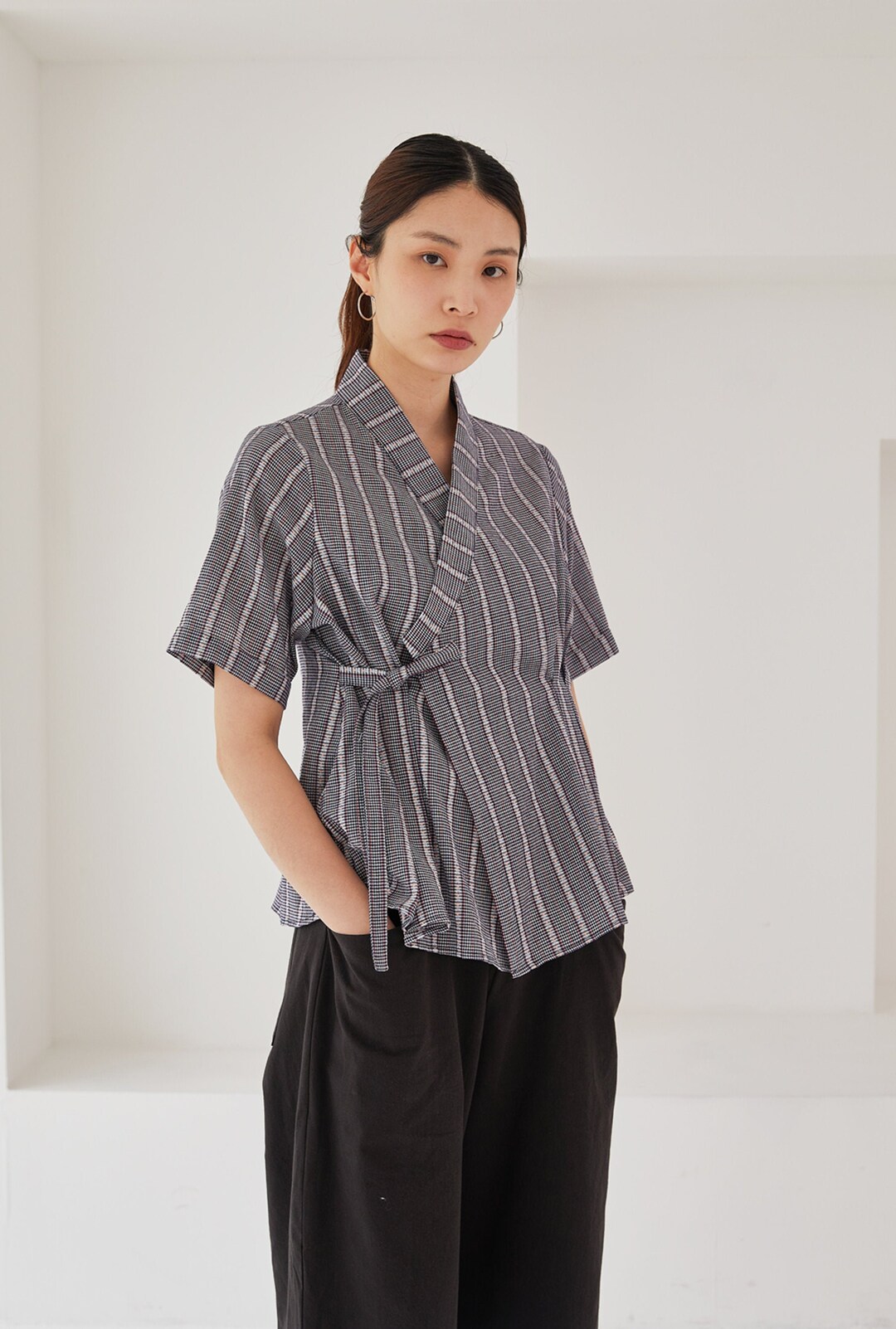 Women's Wrap Blouse Korean Modern Hanbok Shirt Jeogori - Etsy