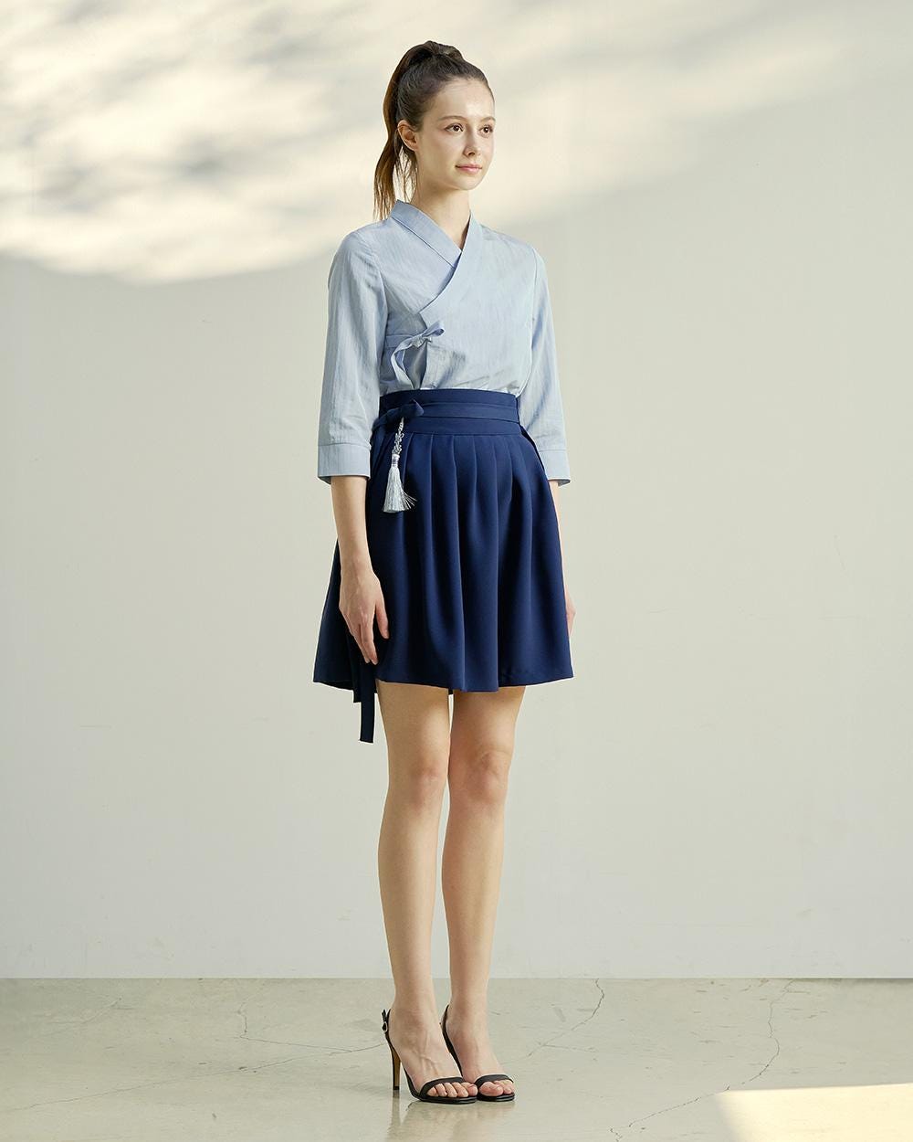 Korean Modern Hanbok Women's Wrap Skirt ,a Basic Modern Hanbok