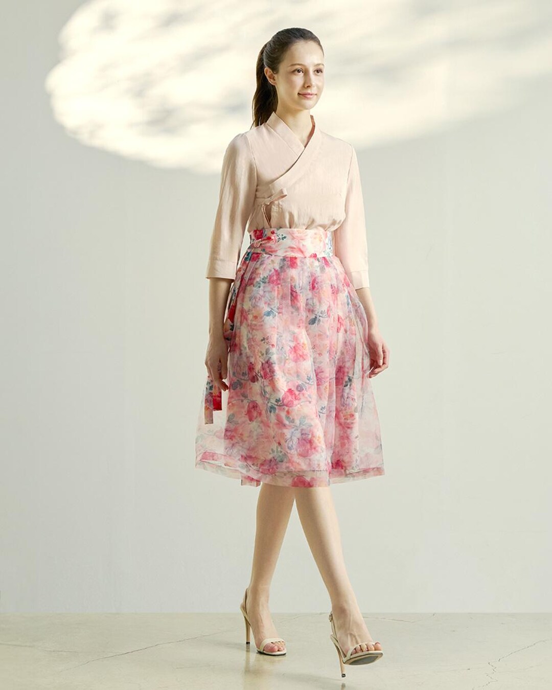 Korean Modern Hanbok Skirt Women's Traditional Wrap Skirt Mid-calf