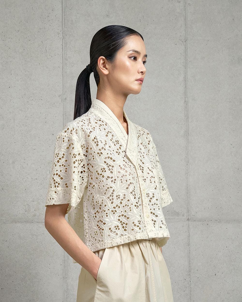 Women's Short-sleeve Shirt, Korean Modern Hanbok Shirt Jeogori