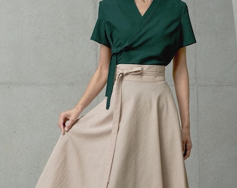 Korean Modern Hanbok Wrap Skirt, Wave Skirt TETEROT SALON Pinwheel