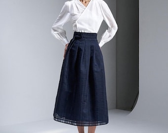 Modern Korean Hanbok Wrap Skirt TETEROT SALON - Wi-Fi Wrap Skirt - 2colors 와이파이 허리치마