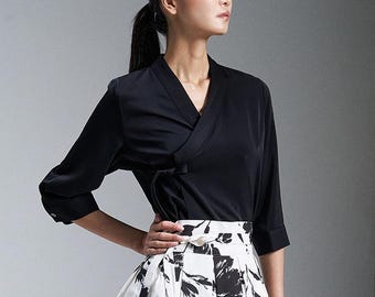 Modern Korean Hanbok Jeogori Blouse , TETEROT SALON Seojeong Sogok Blouse - 2colors 서정소곡 블라우스
