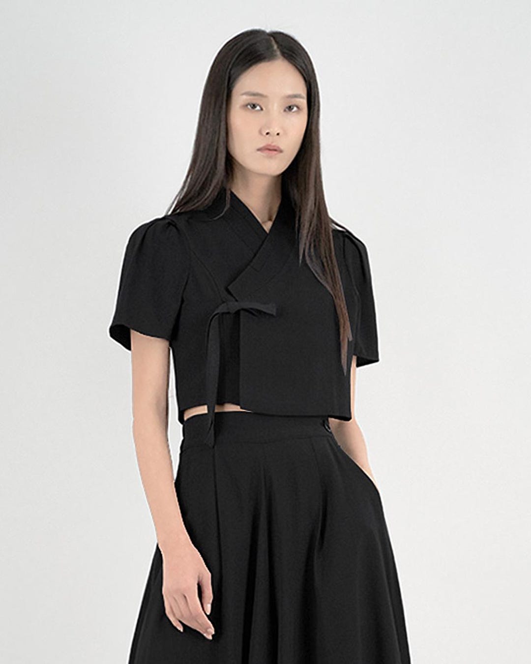 Korean Modern Hanbok K-fashion Short-sleeved Jeogori for Summer