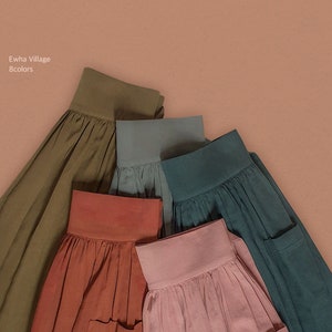 Women's  High Waist Wrap Skirt Vintage 8Colors With Deep pockets Skirt TETEROT SALON Ewha Village (6 colors) 이화마을