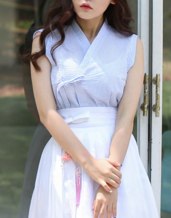korean white blouse