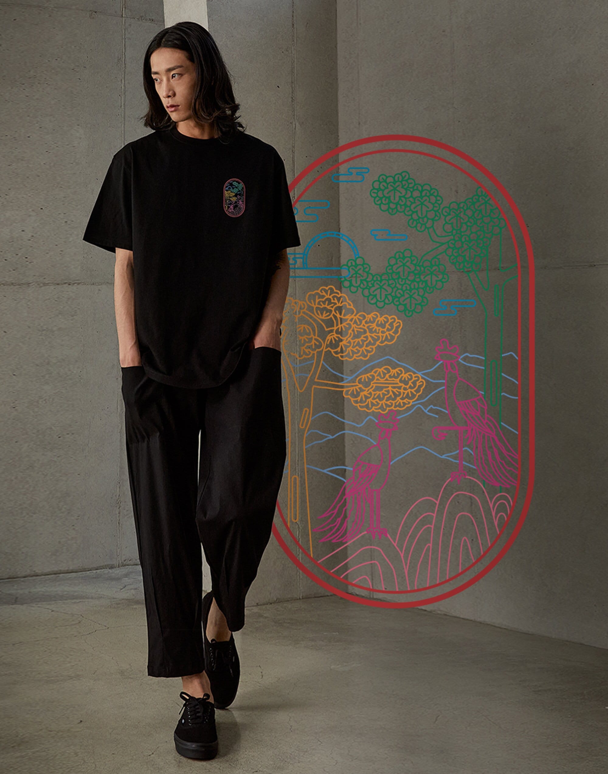 UNISEX T-shirt Kpop Street Fashion Oversized Top Traditional