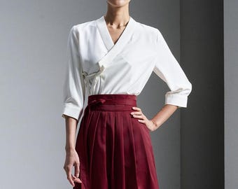 Modern Korean Hanbok Jeogori Blouse , TETEROT SALON Seojeong Sogok Blouse - 2colors 서정소곡 블라우스