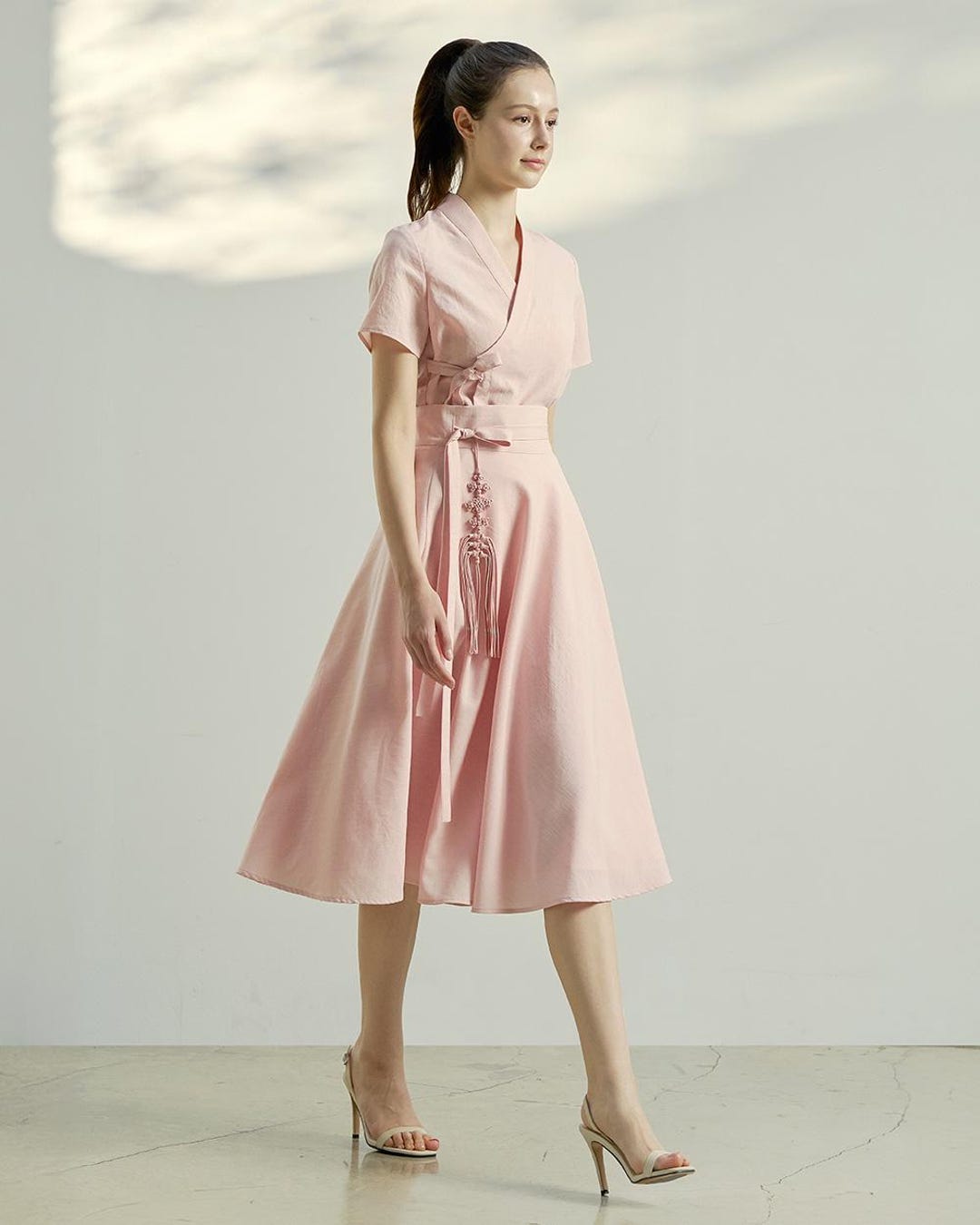 Korean Modern Hanbok Wrap Skirt, Wave Skirt TETEROT SALON Pinwheel