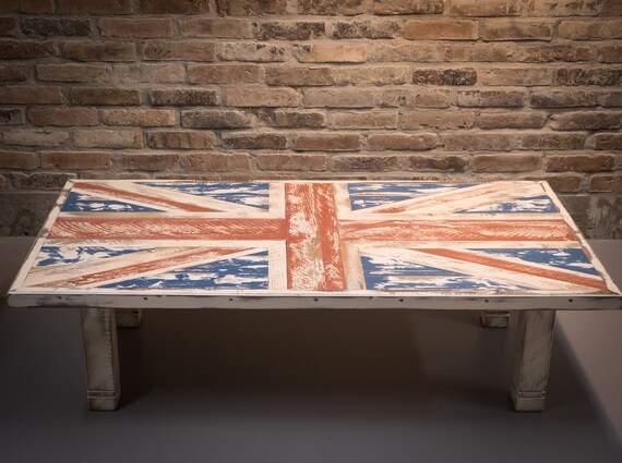 Couchtisch Tisch Coffee Table Union Jack Vintage Etsy