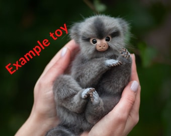 Made to order! Marmoset Monkey Realistic stuffed toy