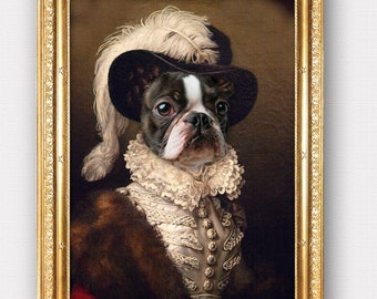 Custom Pet portrait,Romantic pet portrait,Regal pet portrait,Royal Pet Portrait,Historical portrait,Fine Art print or Digital file