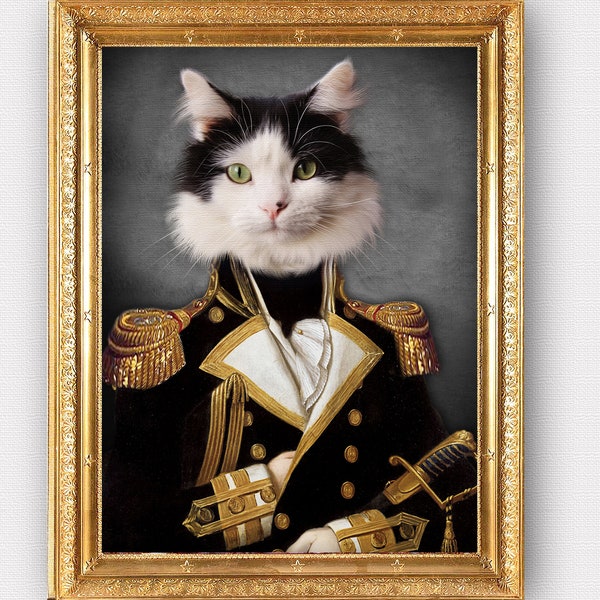 Custom Pet portrait,Military pet portrait,Regal pet portrait,Royal Pet Portrait,Military portrait,Fine Art print or Digital file