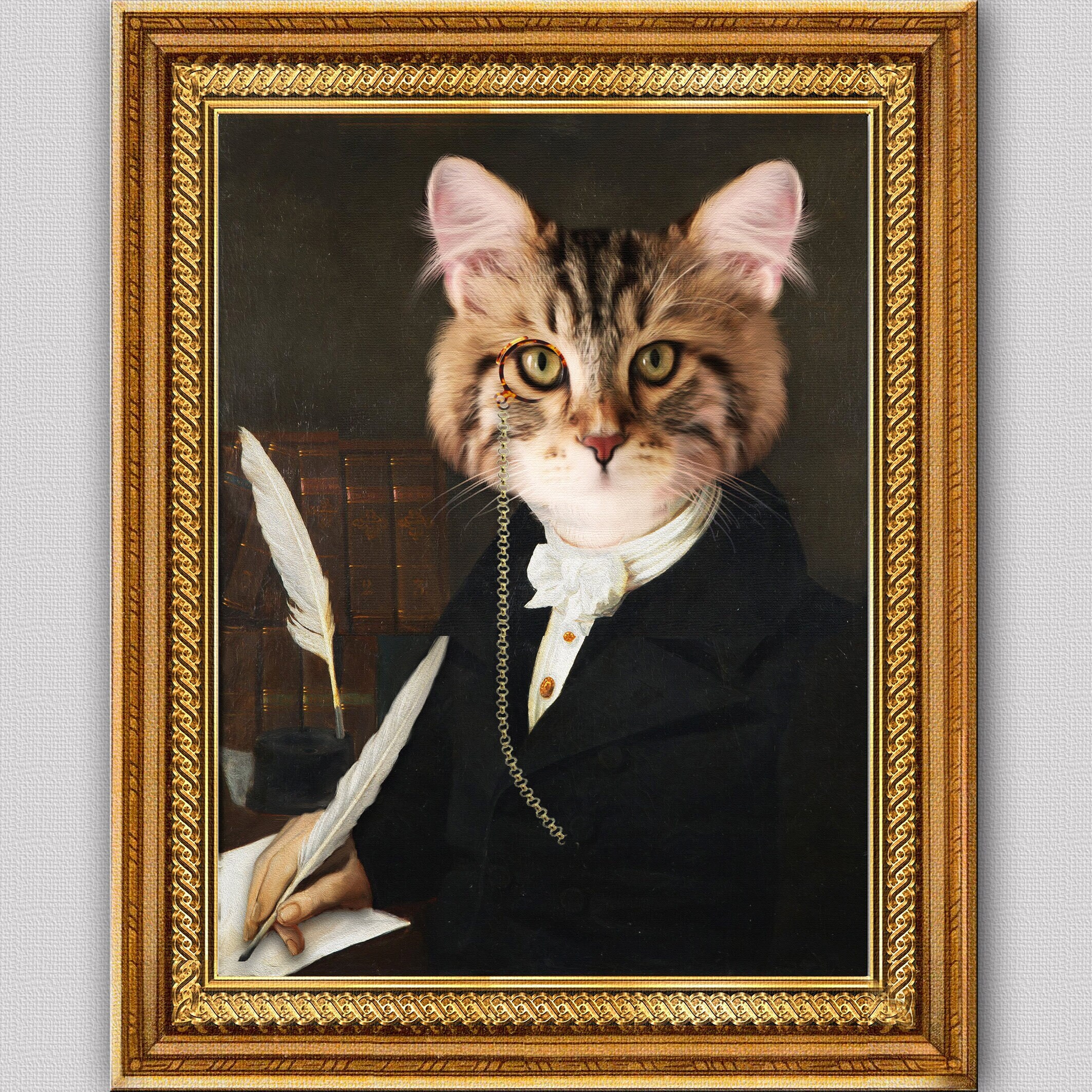 Portrait Animal Personnalisé, Portrait Romantique, Portrait Chat Personnalisé, Portrait Chien, Impre