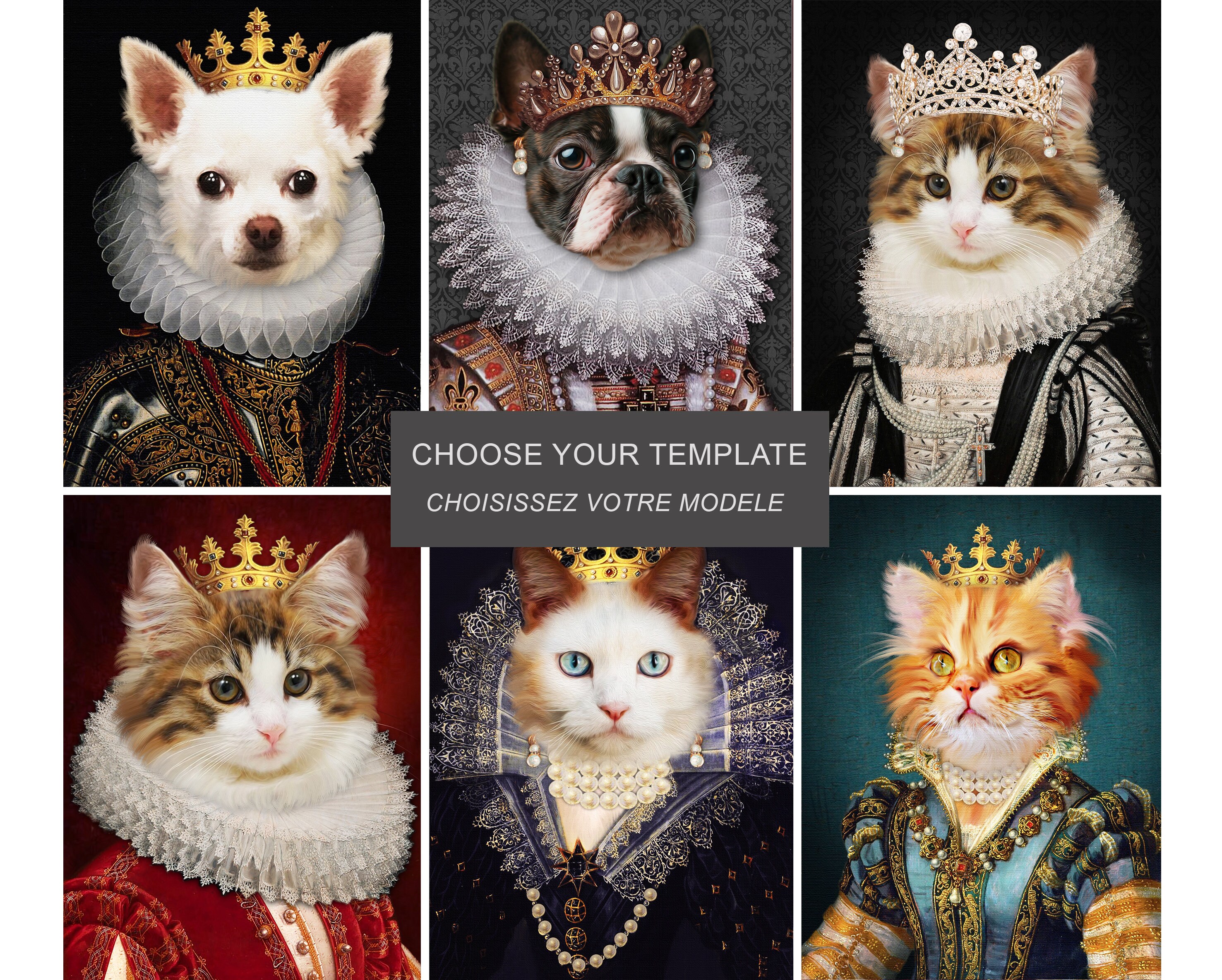 Custom Pet Portrait Renaissance Pet Portrait Regal Pet Portrait Royal Pet Portrait Historical Portrait Fine Art Print Or Digital File