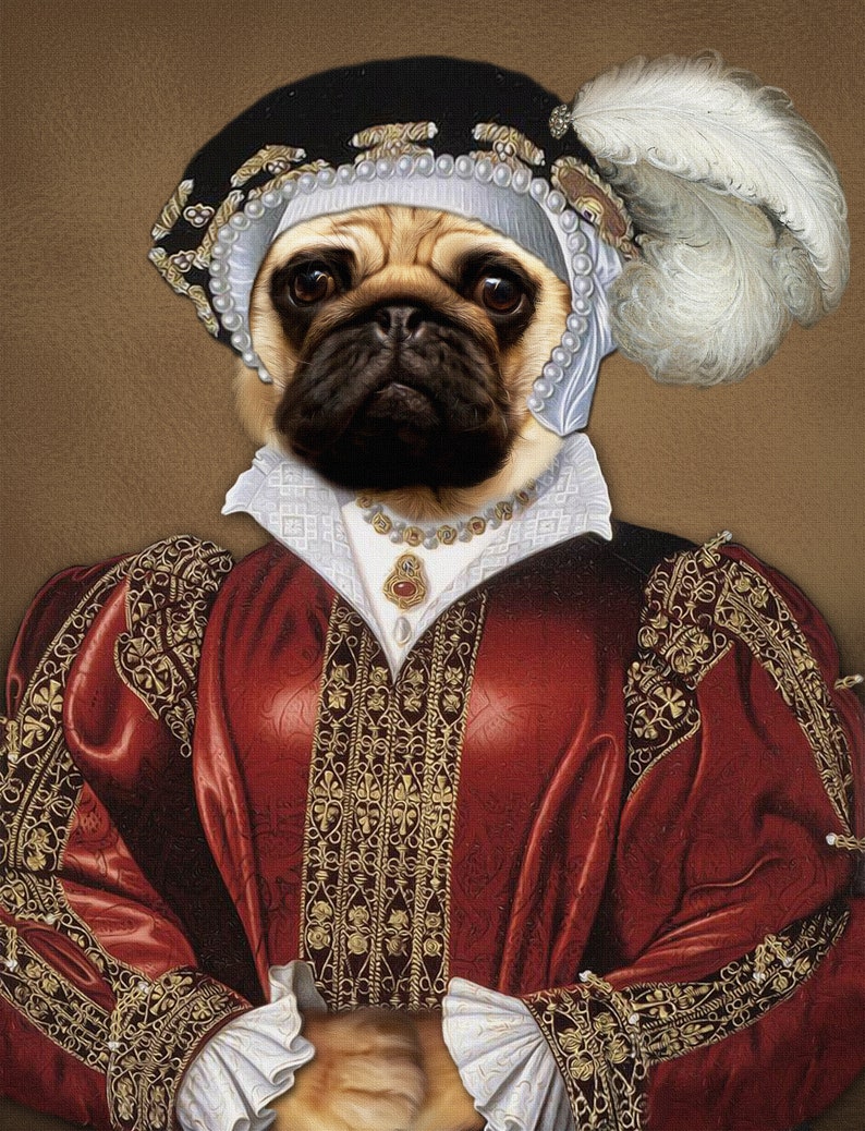 Custom Pet Portrait,Renaissance Pet portraits,Regal pet portrait,Royal Pet Portrait,Unique gifts,Funny gifts,Dog art,pet painting,cat,dog