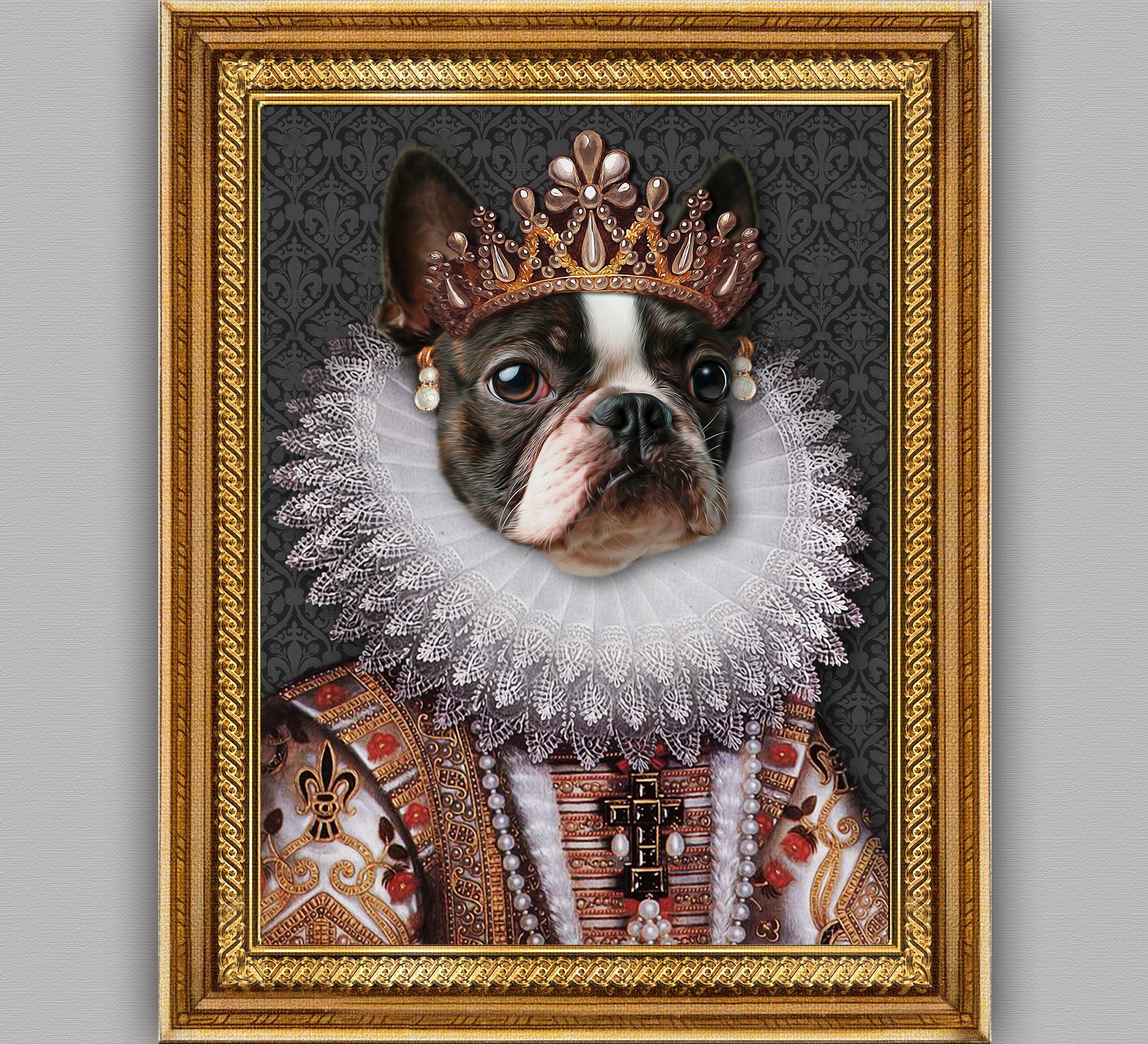 Custom Vintage Regal Pet Portrait Digital File Only Etsy