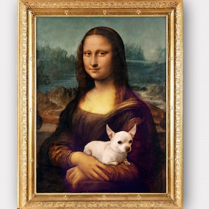 有名な絵画に描かれたあなたのペット、肖像画の猫、犬、レオナルド・ダ