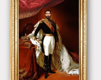 Portrait personnalisé,d'après photo,Portrait masculin,Portrait historique,Portrait royal,Militaire,Impression FineArt ou Fichier digital