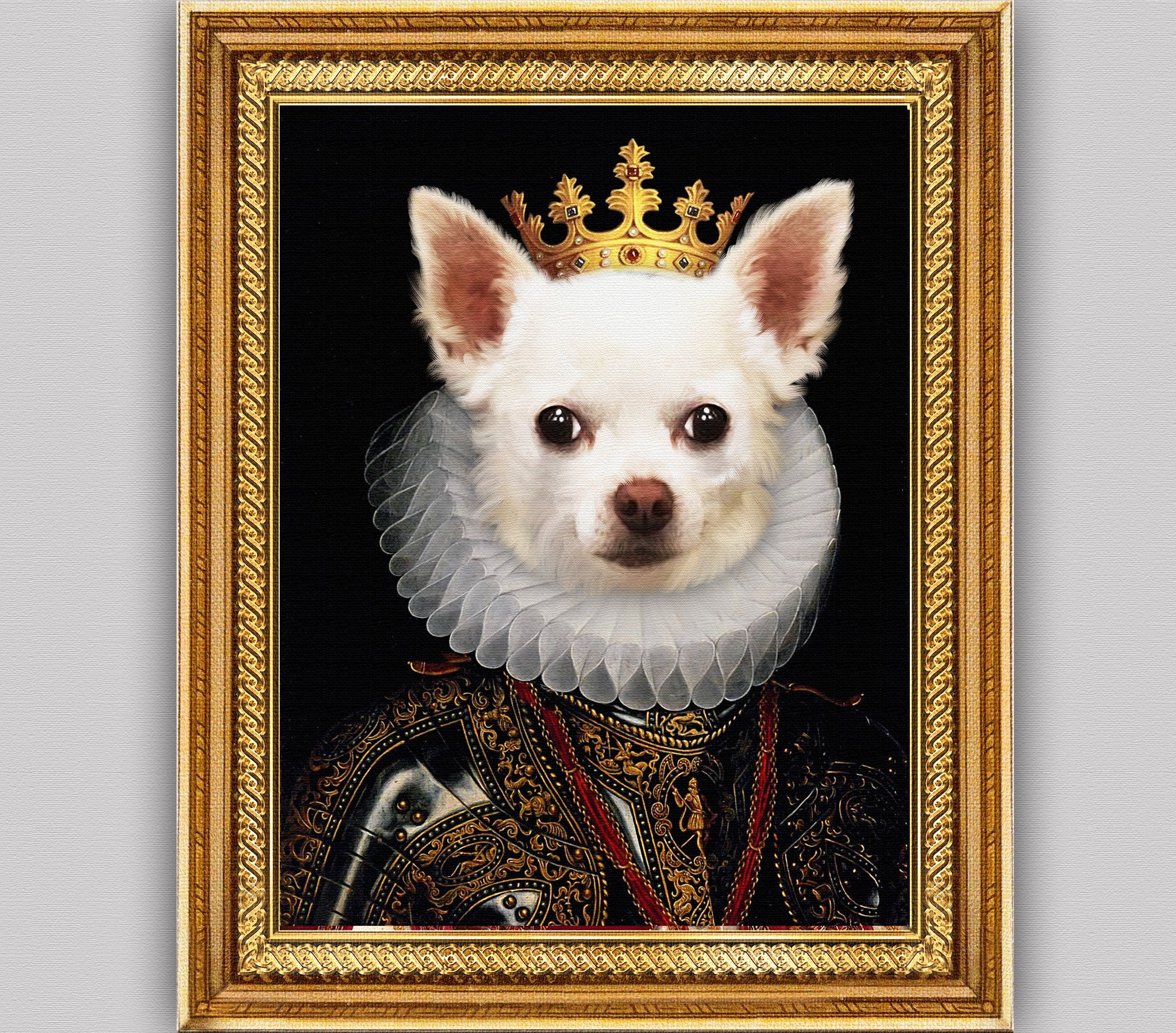 Renaissance pet portrait,Regal pet 