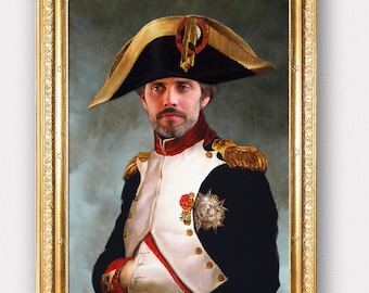 Uw gepersonaliseerde Napoleon-portret, Portret van foto, Mannenportret, Napoleon Bonaparte, Fine Art print of Digitaal bestand