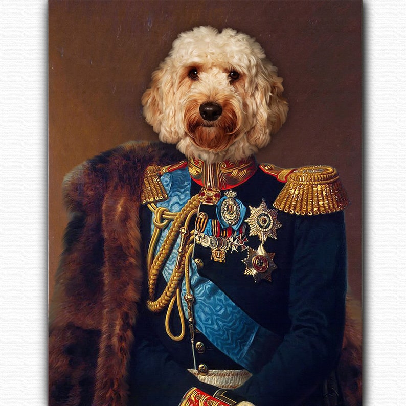 Custom portrait in military uniformCustom pet portraitRegal Etsy