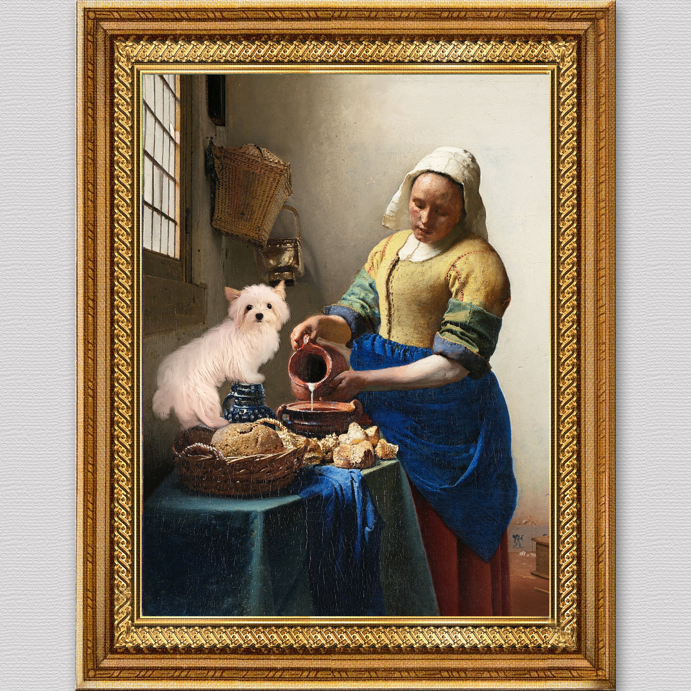 Votre Animal Dans Les Tableaux Célèbres, Portrait Chat, Portrait Chien, Vermeer, Leonard de Vinci, B