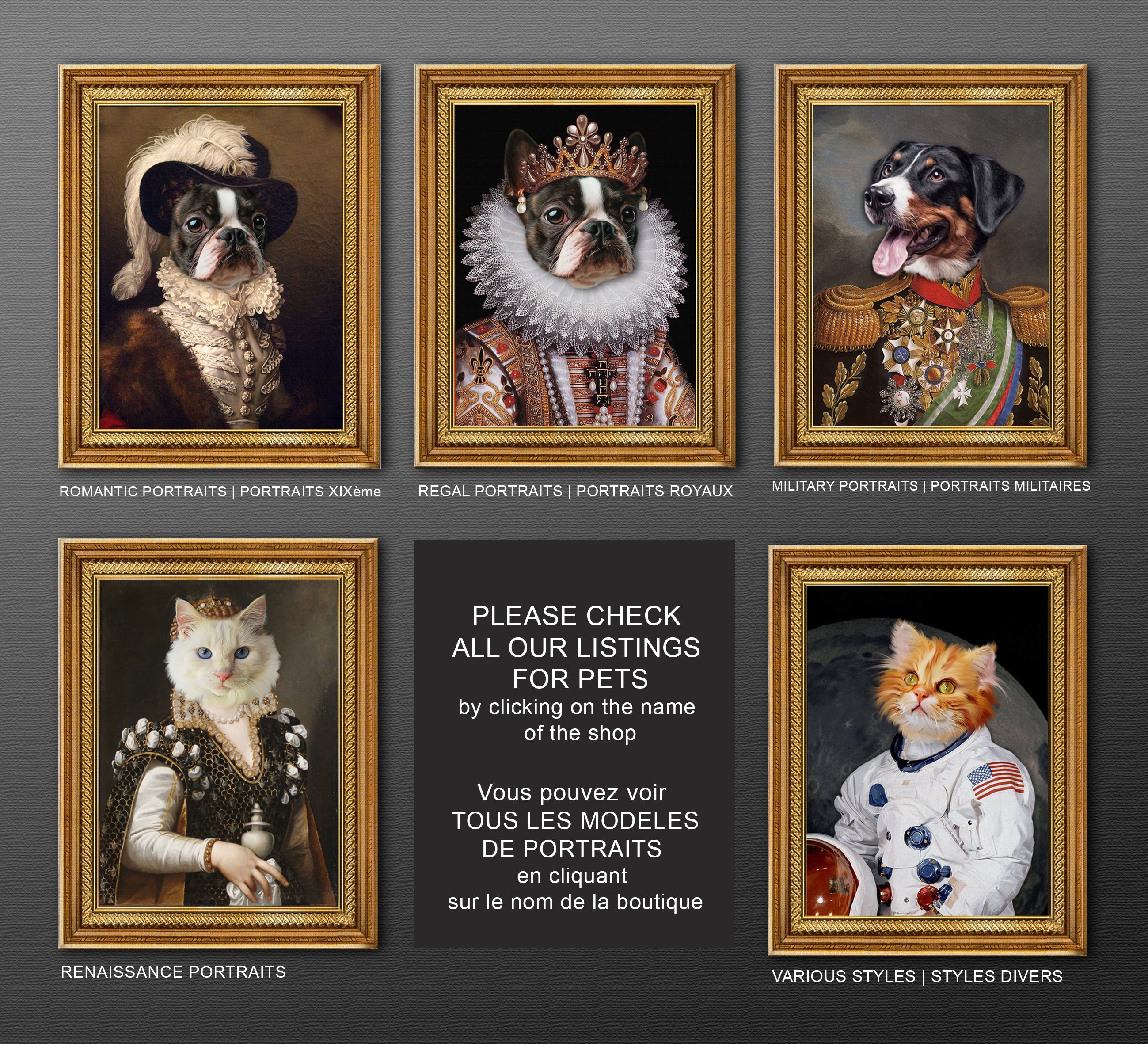 I have over 100+ historical pet portrait template now. 