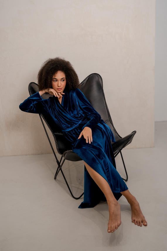 ladies luxury dressing gown Velvet Maxi Gown, Romantic Plush Robe for Women, Gift for Daughter or Valentines Day bogo_50_large
