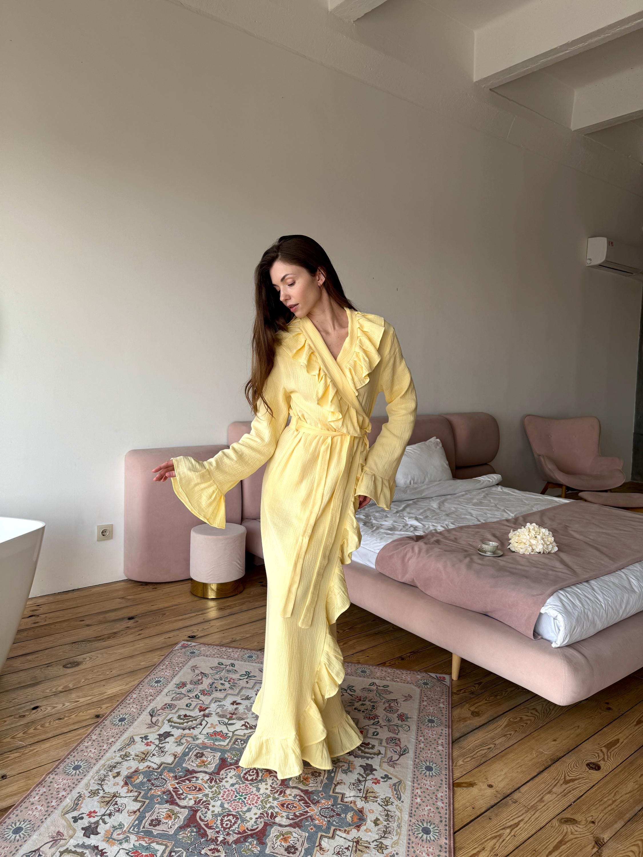 chinese dress ladies Women's Merino Wool Thermal Dressing Gown