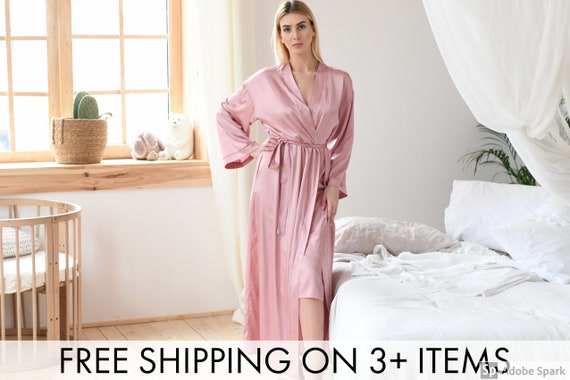 rose gold kimono dress