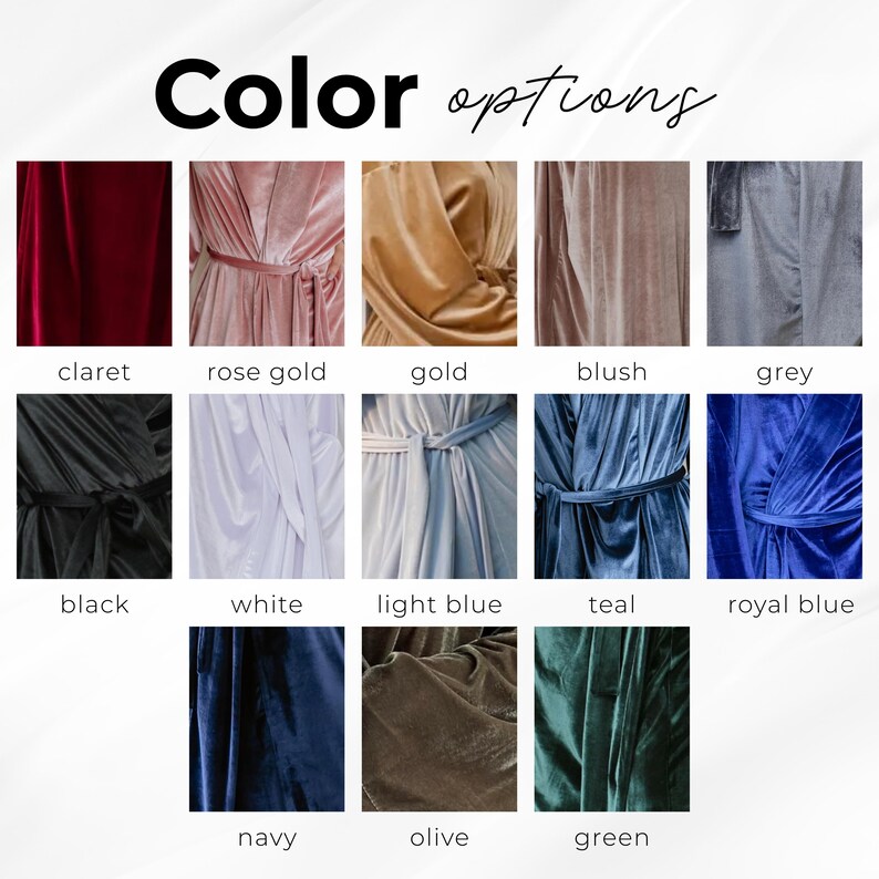 Bodenlange Robe, Samt-Robe, lange Robe für Braut, Braut-Robe, Brautparty-Robe Bild 11